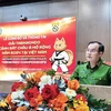 Deputy Minister of Public Security Lieutenant General Nguyen Van Long speaks at the ceremony to announce the Vietnam 2024 Asian Open Police Taekwondo Championships. (Photo: VNA)