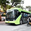 An electric bus in HCM City. By 2030, the Ministry of Transport wants 623 Compressed Natural Gas on the roads of Hanoi and HCM City. (Photo: VNA)