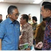 Indonesian Coordinating Minister for Infrastructure and Regional Development Agus Harimurti Yudhoyono (R) with Public Works Minister Dody Hanggodo. (Photo: ANTARA)