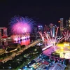 A 360-degree fireworks at the celebration of Singapore's 59th Independence Day in 2024. (Photo: straitstimes.com)