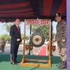 Vietnamese Ambassador to India Nguyen Thanh Hai and General Officer Commanding (GOC) of the Kharga Corps Lt Gen Rajesh Pushkar launch the VINBAX 2024. (Photo: VNA)