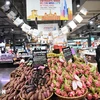 Vietnamese farm produce are on display at the Vietnamese Goods Week in Udon Thani province. (Photo: VNA)