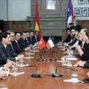 State President Luong Cuong receives President of the Socialist Party of Chile Paulina Vodanovic in Santiago on November 10. (Photo: VNA)