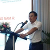 Vietnamese Trade Counsellor in India Bui Trung Thuong speaks at the workshop. (Photo: VNA)