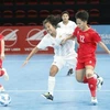 Vietnamese players (in red) seen during their opening match against Myanmar in the ASEAN Women’s Futsal Championship 2024 on November 17 in Manila. Vietnam win 5-2. (Photo: AFF)