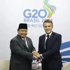 President Prabowo Subianto (L) and French President Emmanuel Macron. (Photo: Antara)