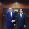 Party General Secretary To Lam (L) meets with President of the Malaysian Senate, Dato’ Awang Bemee Awang Ali Basah, in Kuala Lumpur on November 21. (Photo: VNA)