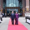 A farewell ceremony for Party General Secretary To Lam and his spouse is held at the Kuala Lumpur International Airport, Malaysia. (Photo: VNA)