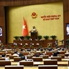 At a discussion of the National Assembly's eighth session (Photo: VNA)