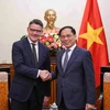 Deputy Prime Minister and Minister of Foreign Affairs Bui Thanh Son (R) receives Minister-President of Germany’s State of Hesse Boris Rhein. (Photo: VNA) 