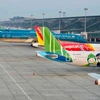 Aircraft at the Noi Bai International Airport in Hanoi (Photo: VietnamPlus)