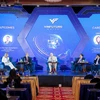 A panel discussion at the symposium, entitled Innovations in Transforming Cardiovascular Health and Stroke Outcomes, in Hanoi on December 5. (Photo: Courtesy of the organiser) 