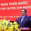 Prime Minister Pham Minh Chinh addresses the conference (Photo: VNA)