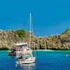 Boats anchor in an inlet at Koh Haa Island in Krabi. (Photo: bangkokpost.com) 