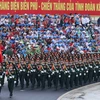 A force joining in the parade marking the 70th anniversary of the Dien Bien Phu Victory at the stadium of Dien Bien province on May 7 morning (Photo: VNA)