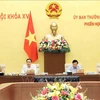 El vicepresidente de la Asamblea Nacional de Vietnam Tran Thanh Man interviene en la cita. (Foto: VNA)