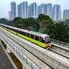 El ferrocarril urbano Nhon-Hanoi se somete a una prueba operativa. (Foto: Vietnam+)