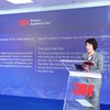 Nguyen Thi Bich Ngoc, viceministra de Planificación e Inversión, interviene en la inauguración del centro. (Foto: Ministerio de Planificación e Inversión)