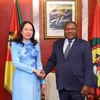 La vicepresidenta vietnamita Vo Thi Anh Xuan se reúne con el presidente mozambiqueño Filipe Nyusi durante su visita oficial al país africano el 12 de septiembre de 2023. (Foto: VNA)