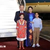 El secretario general del Partido Comunista y presidente de Vietnam, To Lam, y su esposa son recibidos en el Aeropuerto Internacional José Martí, Cuba. (Foto: VNA)