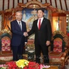 El secretario general del Partido Comunista y presidente de Vietnam, To Lam, se reúne con el jefe del Estado mongol, Ukhnaagiin Khurelsukh. (Foto: VNA)