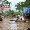 La comuna de Tri Yen, en el distrito de Yen Dung, en la provincia norteña de Bac Giang, se inunda tras el paso del tifón Yagi. (Foto: VNA)