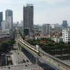 El tramo elevado de la línea de metro de Nhon-Estación de Hanoi (Foto: VNA)