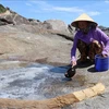 L'ancien champ de production de sel de Sa Huynh découvert à Quang Ngai. Photo : VNA