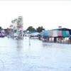 Une zone de divertissement pour enfants à Vientiane est inondée en raison de fortes pluies. (Photo : VNA)