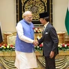 Le Premier ministre indien Narendra Modi et le sultan Haji Hassanal Bolkiah (Photo : Financialexpress.com)