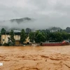 Le typhon Yagi et sa circulation ont déclenché des pluies torrentielles dans toute la région du Nord, en particulier dans les provinces montagneuses du Nord du Vietnam, entraînant de lourdes pertes en vies humaines et en biens et affectant gravement les activités économiques et la vie des populations. Photo : VNA