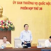 Le président de l’Assemblée nationale Trân Thanh Mân lors de la session. Photo : VNA