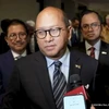 Le ministre indonésien des Investissements, Rosan P. Roeslani, prononce un communiqué de presse après avoir accompagné le président Prabowo Subianto à une réunion avec la Société américano-indonésienne à Washington D.C. le 11 novembre. (Photo : ANTARA)