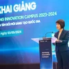 越南计划与投资部副部长阮氏碧玉在仪式上致开幕词