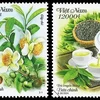 越南茶树和茶文化在邮票上出现。图自越通社