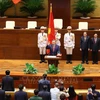 国家主席苏林宣誓就职。图自越通社