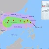 台风“潭美”路径。图自越通社