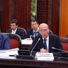 法国企业运动联盟（MEDEF）国际副总裁弗朗索瓦·科尔宾发表讲话。图自越通社