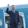 President To Lam leaves Hanoi for state visits to Laos and Cambodia. (Photo: VNA)