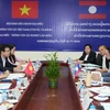 At the talks between General Director of the Vietnam News Agency (VNA) Vu Viet Trang and General Director of the Lao News Agency (KPL) Vannasin Simmavong. (Photo: VNA)