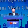 Le PM Pham Minh Chinh au Forum de coopération en matière de travail Vietnam-R. de Corée. Photo: VNA
