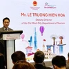 Le Truong Hien Hoa, directeur adjoint du Département municipal du tourisme, à l'événement. Photo: VNA 