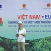 欧盟驻越南代表团团长朱利安·古尔利尔在活动上发表讲话。图自越通社
