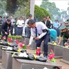 嘉莱省为在柬埔寨牺牲的21位越南志愿军和专家烈士举行追悼会。图自越通社
