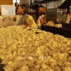 Rubber processing at a factory of Phu Rieng company. (Photo: VNA)