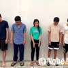 The suspects, aged from 22 to 48 and residing in the district, were arrested on June 5 for allegedly involving in illegal drug trafficking.(Photo: baonghean.vn)