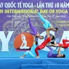 A Yoga performance at the even in Mekong Delta city of Can Tho on June 19. (Photo: VNA)
