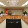 Deputy Prime Minister Tran Hong Ha chairs a meeting on the establishment of a carbon market in Vietnam. (Photo: VNA)