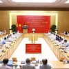 Politburo member and Prime Minister Pham Minh Chinh chairs the third meeting of the sub-committee for socio-economic affairs of the 14th National Party Congress in Hanoi on August 23. (Photo: VNA)