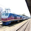 A train on the railway line connecting HCM City and Da Nang City. (Photo: VNA) 